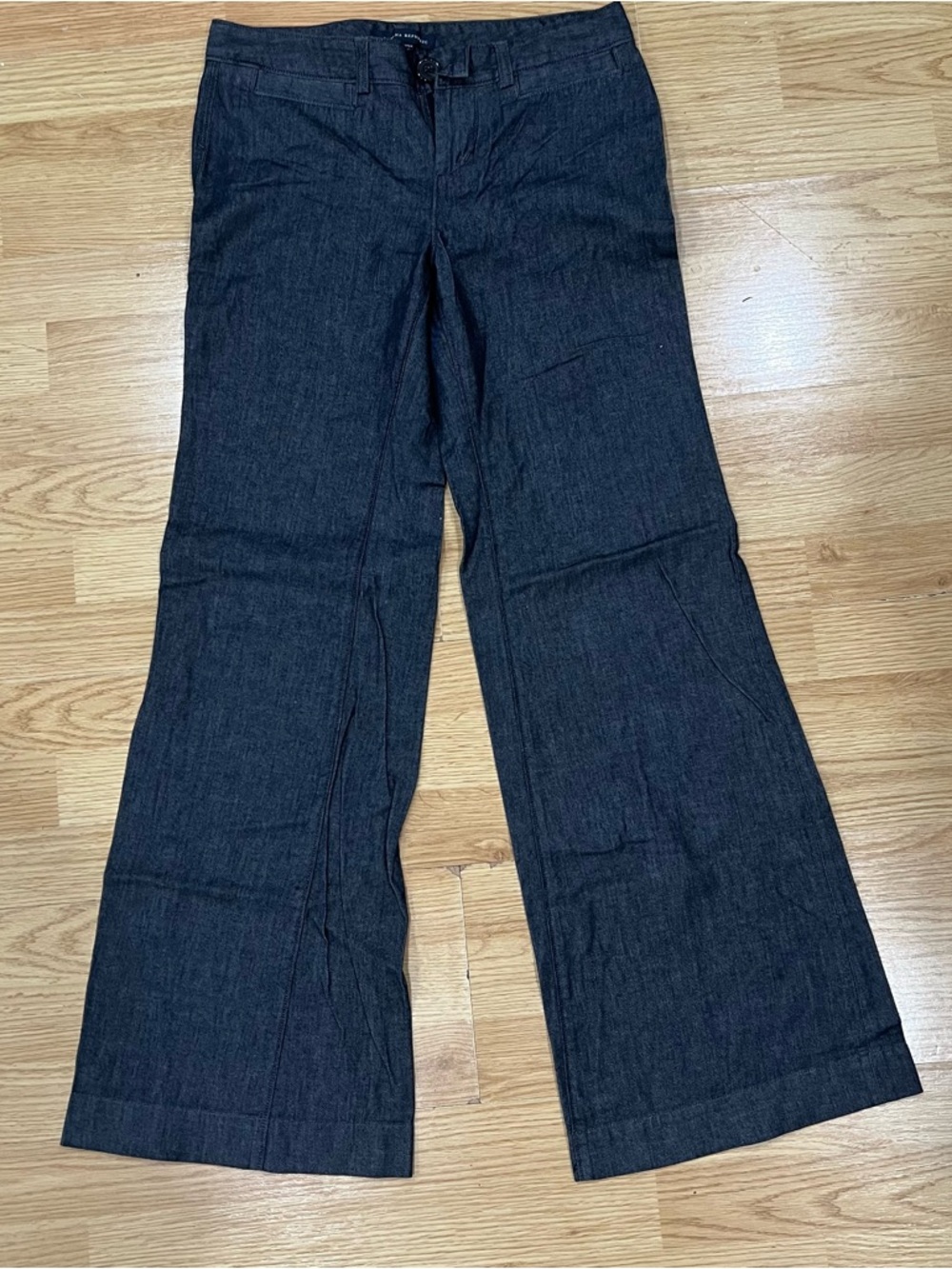 Banana Republic Women’s Stretch Wide Leg Trousers Size 4 Dark Charcoal